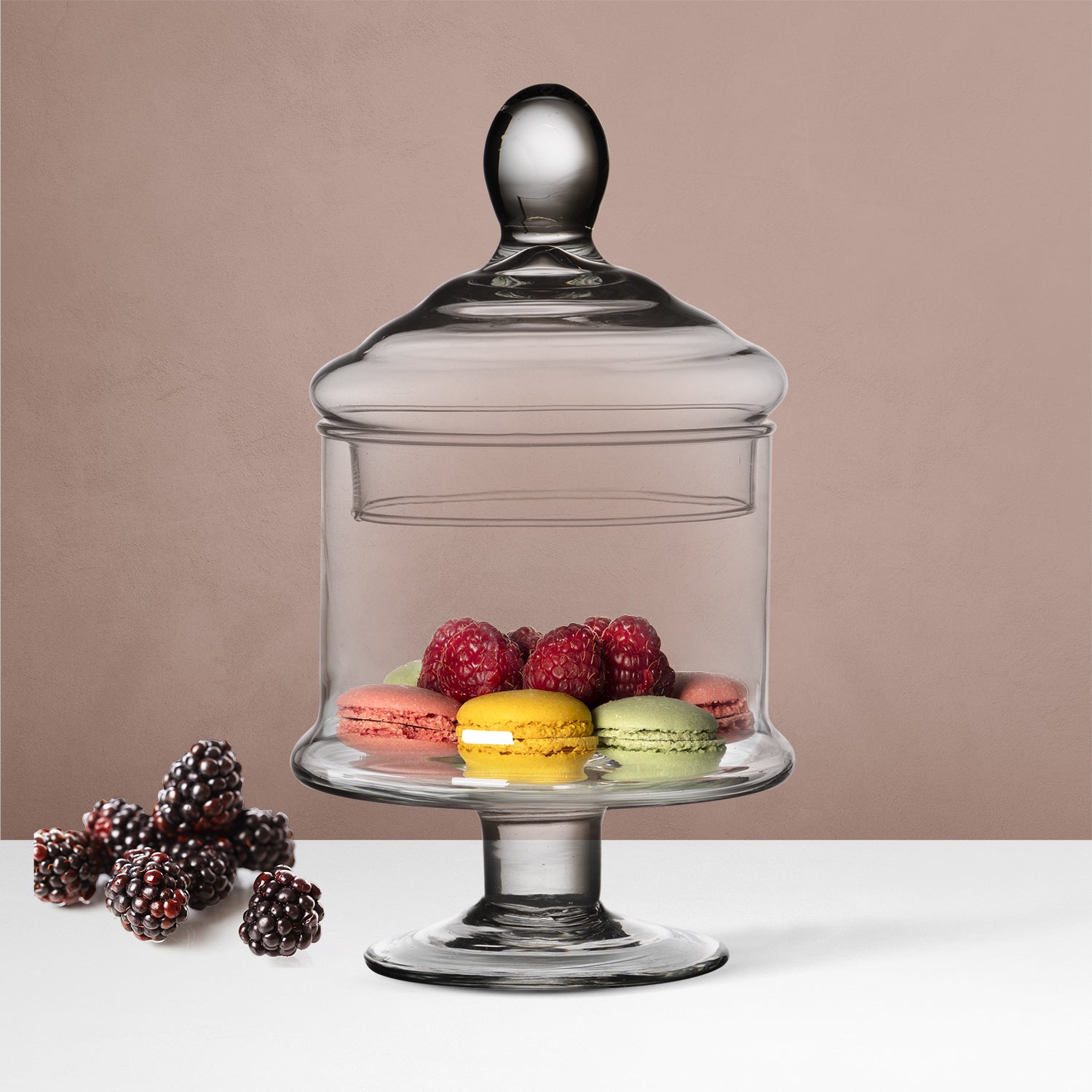 GUSTO CASA - Potiche in Vetro con Coperchio Patisserie h23 diametro 13 cm